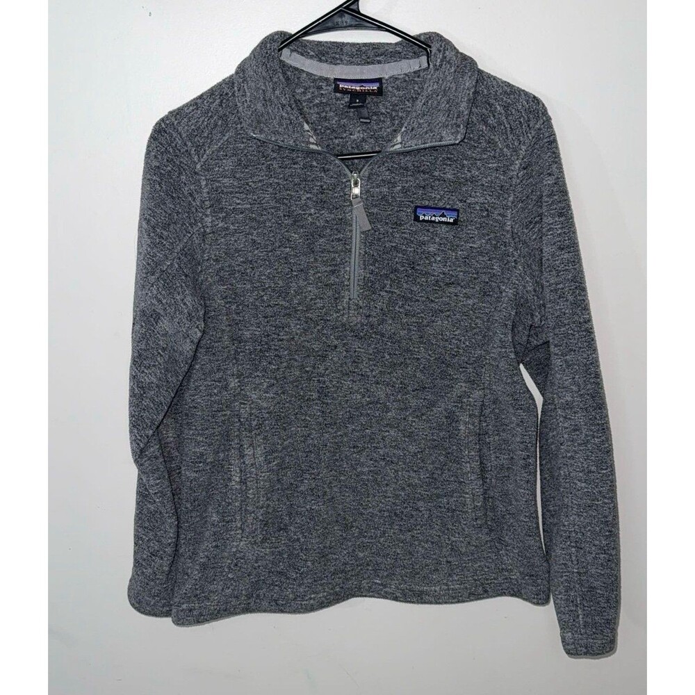 Patagonia Gray Synchilla Marsupial 1/4 Zip Fleece Pullover Sweater Size S